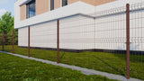 Welded fence panel 3D ZnPVC 2500x1730x4mm brown