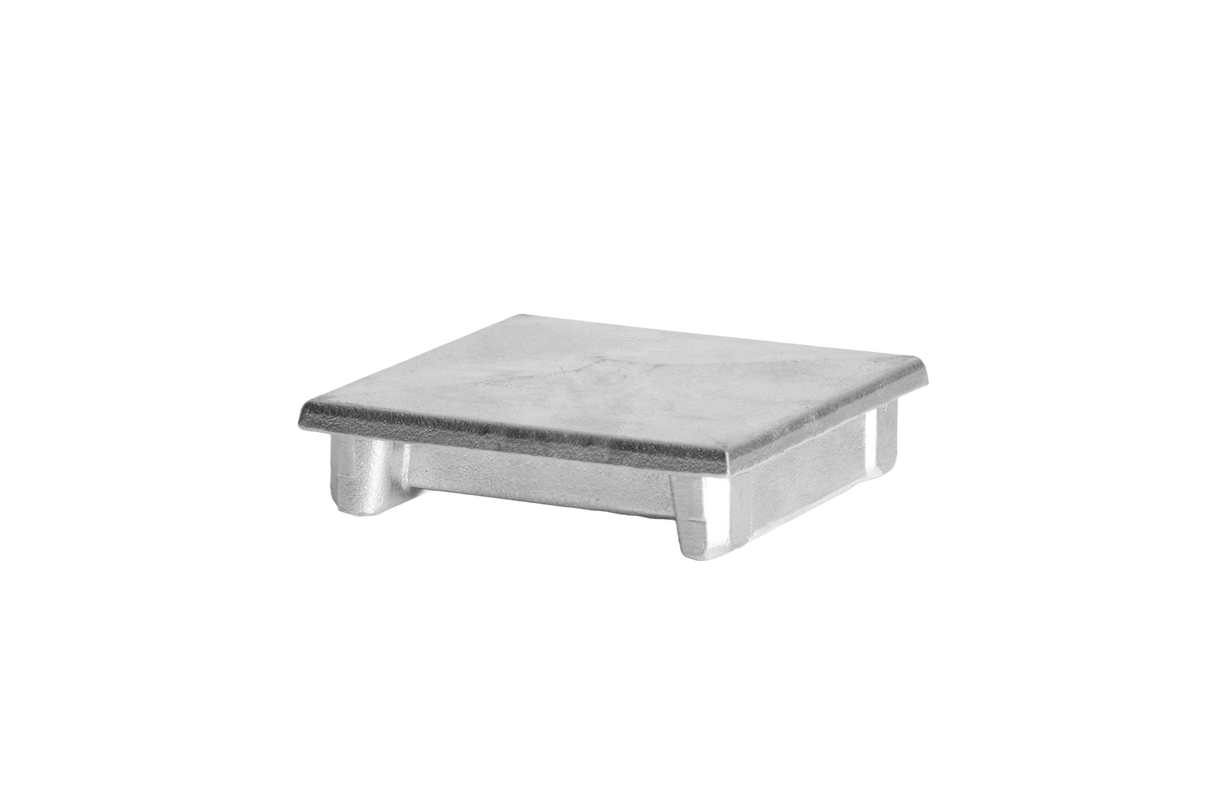 Aluminum cap post 100x100 flat - natural