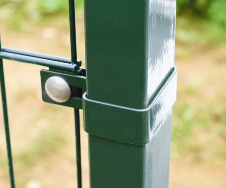 Morsetto terminale per palo ZnPVC 60x40mm verde