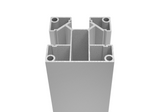 Set of aluminum fence post 70x70-6.0 m, natural, for 20 mm infills and vertical anchoring of louver infills