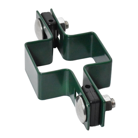 Morsetto continuo per palo ZnPVC 60x40mm verde
