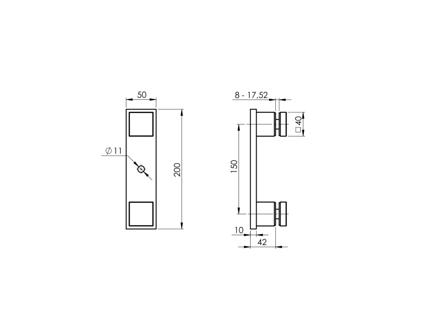 Side anchoring - glass