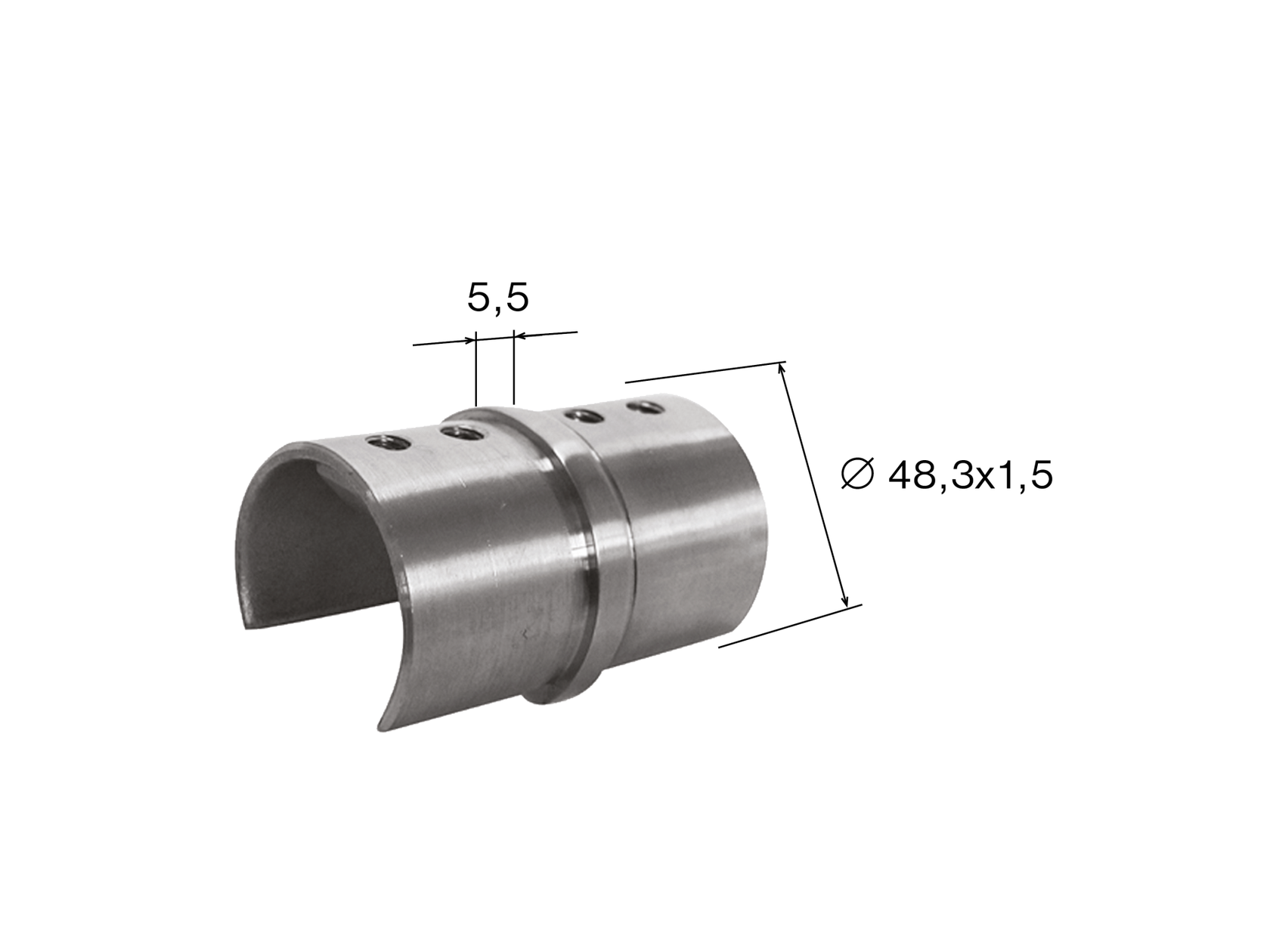 Stainless steel handrail connector