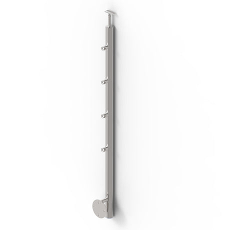 Stainless steel pole, BK-stairs, polished AISI304,