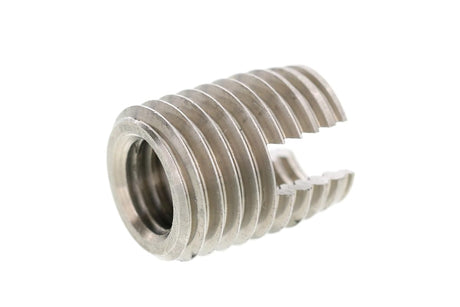 Self-tapping inserts with tapping grooves, stainless steel