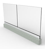 Glass railing, aluminium profile, 2500x1000mm