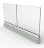 Glass railing, aluminium profile, 2500x1000mm
