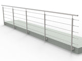 Stainless railing, AISI304, 6000x1000mm, BR