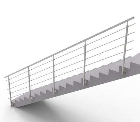 Railing AISI304, BR STAIRS AISI304, D42,4/5xd12/H1