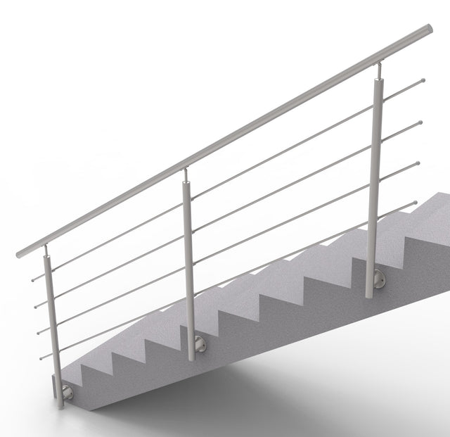 Railing AISI304, BR STAIRS AISI304, D42,4/4xd12/H9