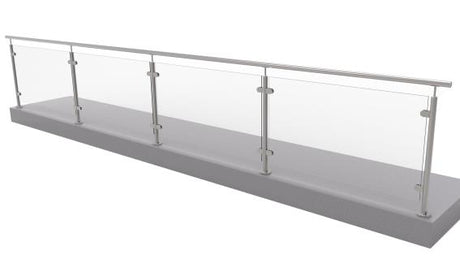 Sklenené zábradlie, 5350x1000mm, VR