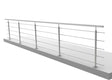 Stainless railing, AISI316, 6000x1000mm
