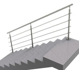 Railing AISI304, VR STAIRS AISI304, D42,4/4xd12/H9