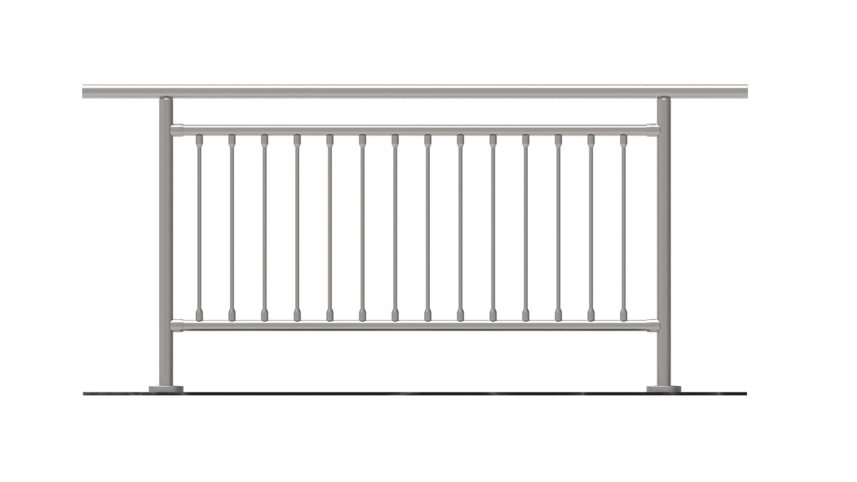 Vertical railing VR AISI304, D42,4/d12vertical/H10