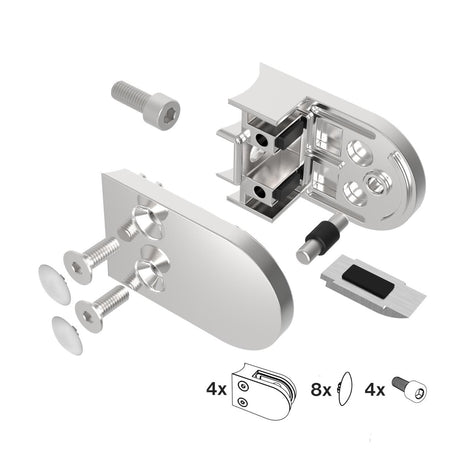 Glass clamp - set