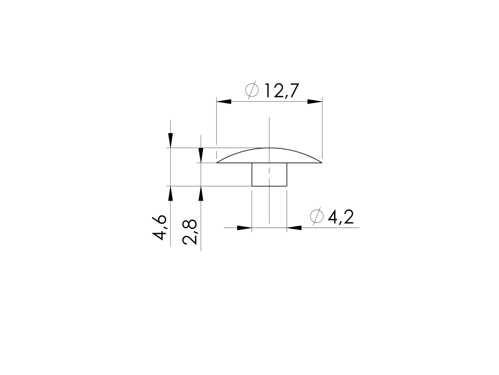 End cap PVC - matt surface