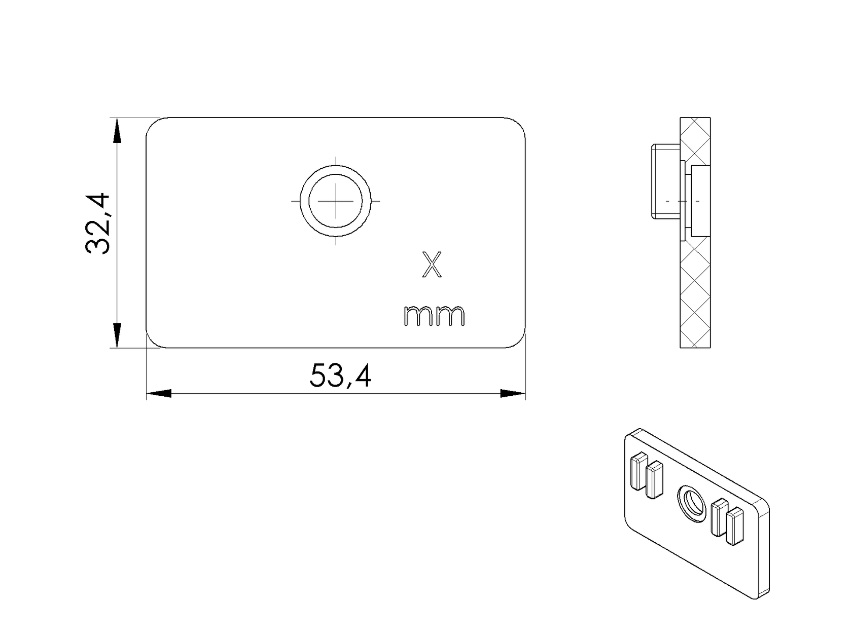 Rubber inlay for glass clamp