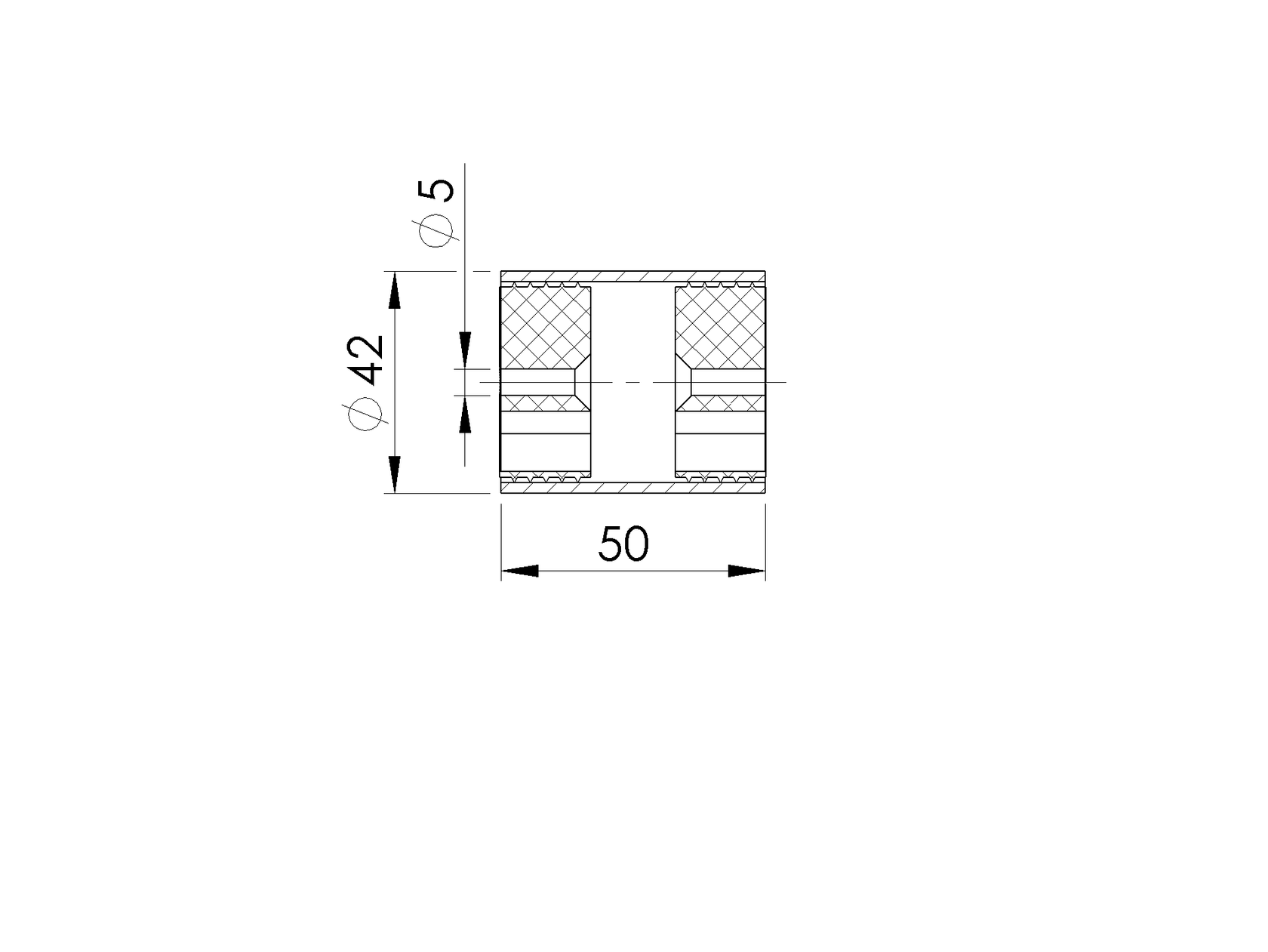 Flush angle - handle connector - wood