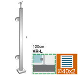 Stainless steel pole, VK-straight, left AISI304, 4