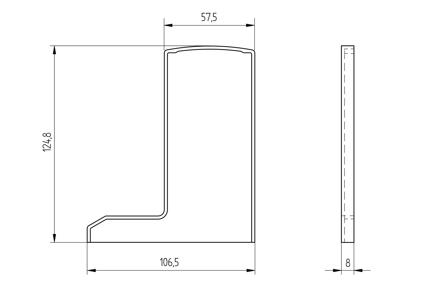 End cap for profile AL/0006-ECO-RAL 9005