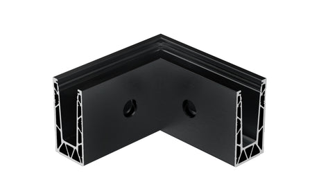 AL profile,  side mount- 90°conector