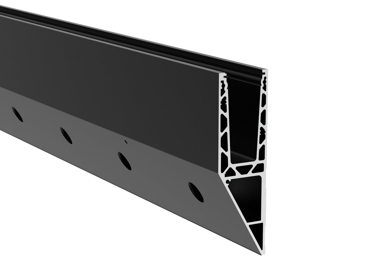 Aluminium profile for glass railing -side mounting