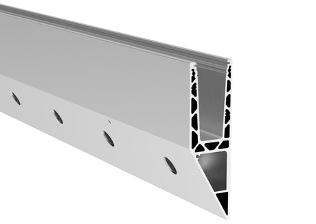 Aluminium profile for glass railing -side mounting