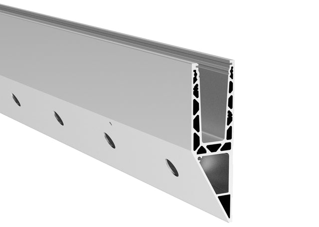 Aluminium profile for glass railing -side mounting