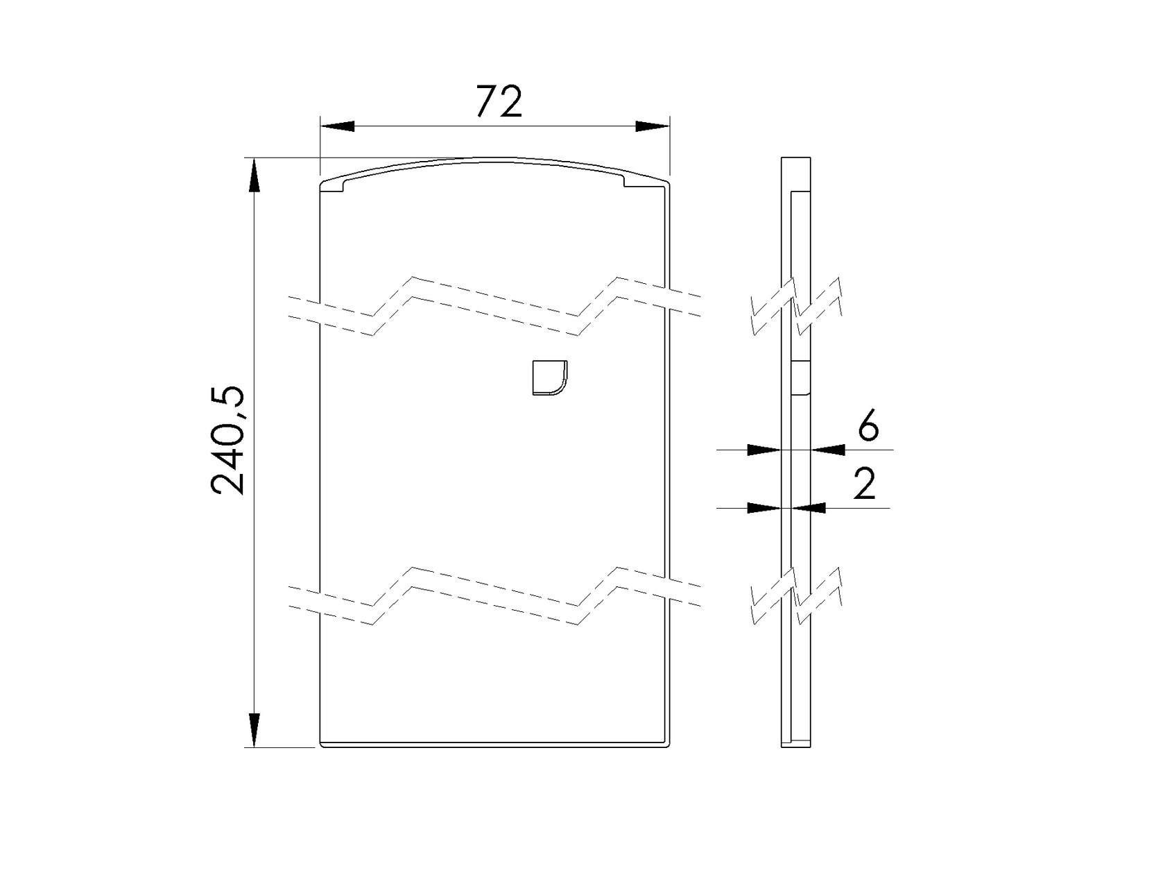 End cap for profile AL/0011-ProXL-N-E