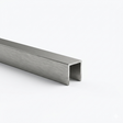 Profilo per vetrate U AL 17x20x1,5 mm per vetro da 8 mm effetto INOX
