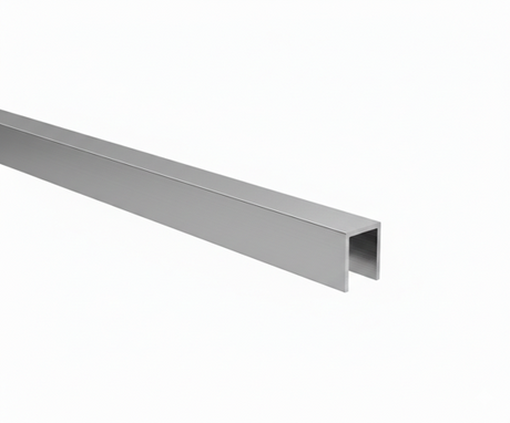 Profilo per vetrate a U in alluminio 20x30x2 mm per vetro da 10-12 mm, anodizzato