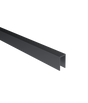  Profilo per vetrate a U in alluminio 20x40x2 mm per vetro da 10-12 mm, anodizzato nero