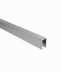 U-shaped aluminium glazing profile 20x40x2mm for 10–12mm glass, anodised