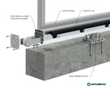 Sliding gate set up to 4m, profile AL 90x95mm