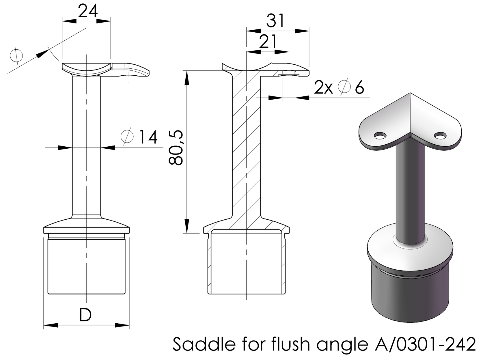 Handrail bracket