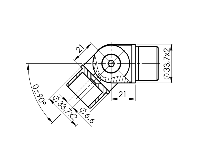 Držiak osový nastavitený