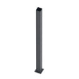 Palo in acciaio inox 100x100-2000 con flangia di fissaggio - Antracite RAL 7016