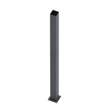 Palo in acciaio inox 100x100-2000, con flangia di ancoraggio, Antracite RAL 7016