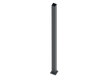 Palo in acciaio inox 80x80-2000, con flangia di ancoraggio, Antracite RAL 7016