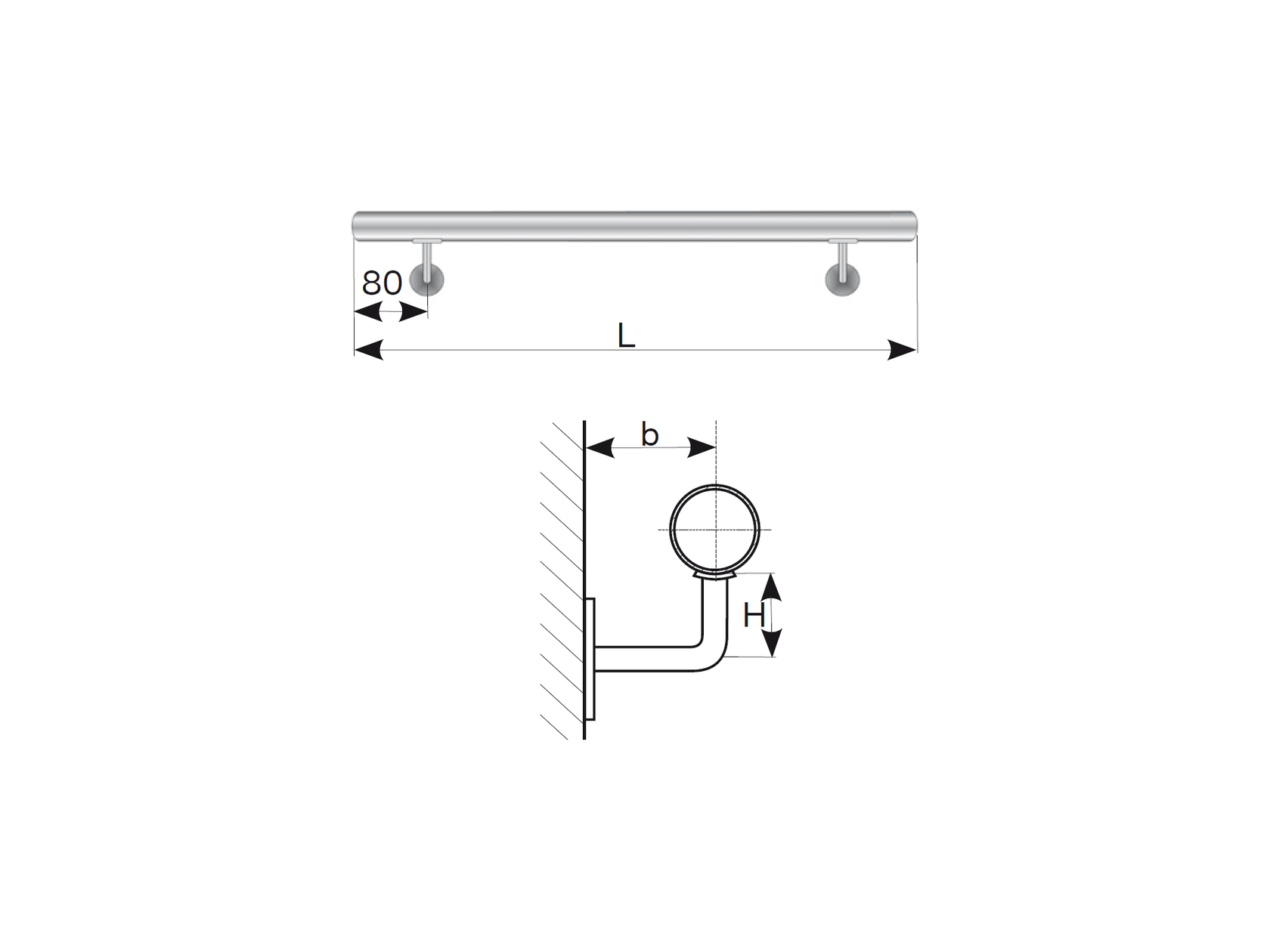 Madlo AISI304, D42,4/L6000mm