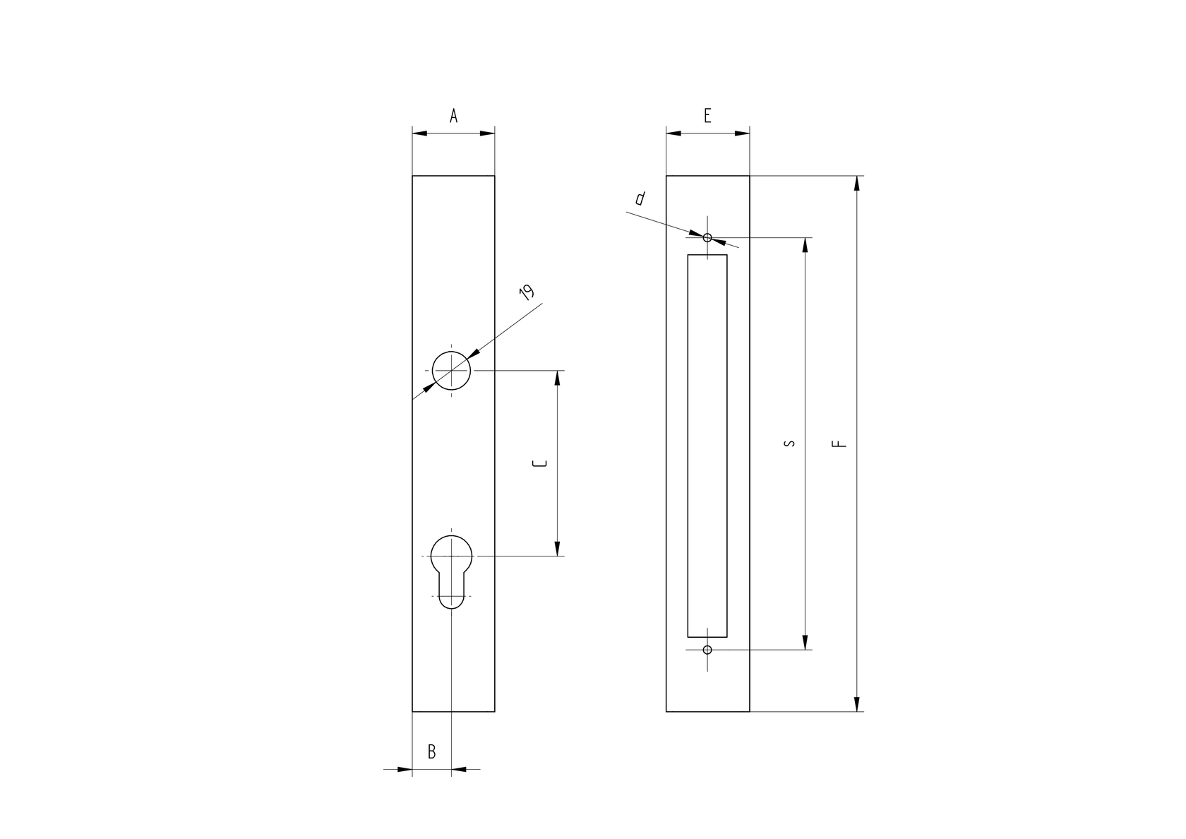 Lock box for lock B1/30-25,5x82, JP50x30