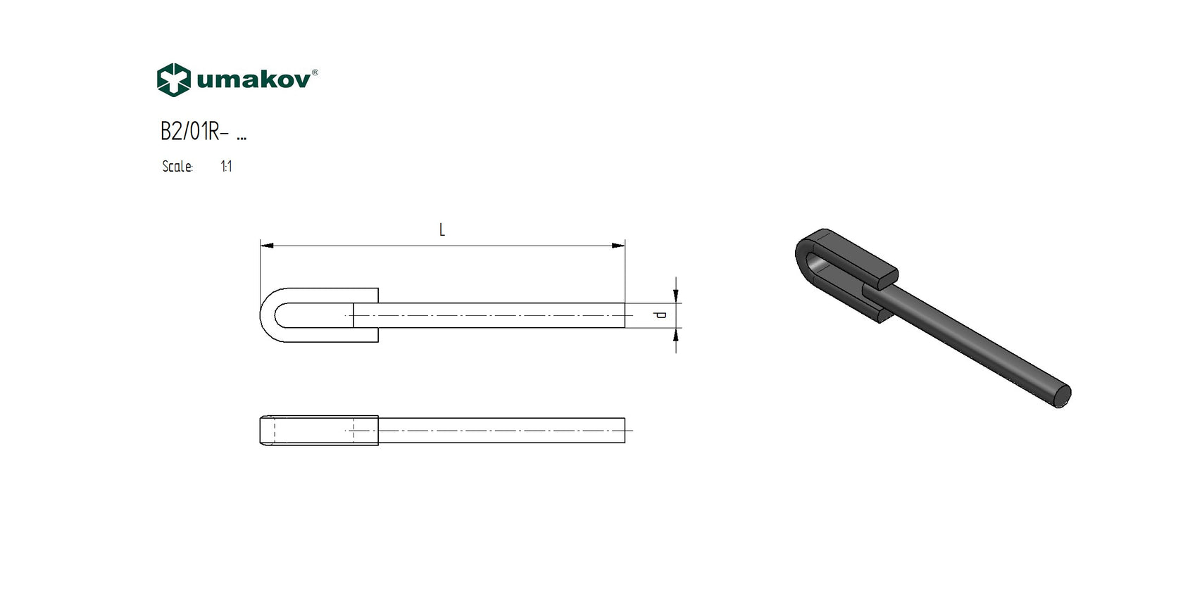 Fence anchoring 150x30, 12x6mm, Zn
