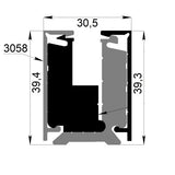 glazing profile 3m-set with cover H40