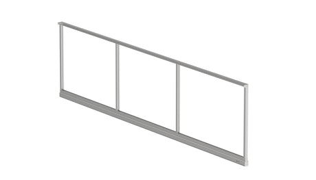 Galvanized Frame for Cantilever Sliding Gate 6x2.125 m, Unwelded, with Tensioner - Natural - SET - ECO