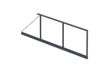 Telaio in alluminio per cancello scorrevole autoportante 6 x 2,125 m, Antracite R7016, con tenditore - SET