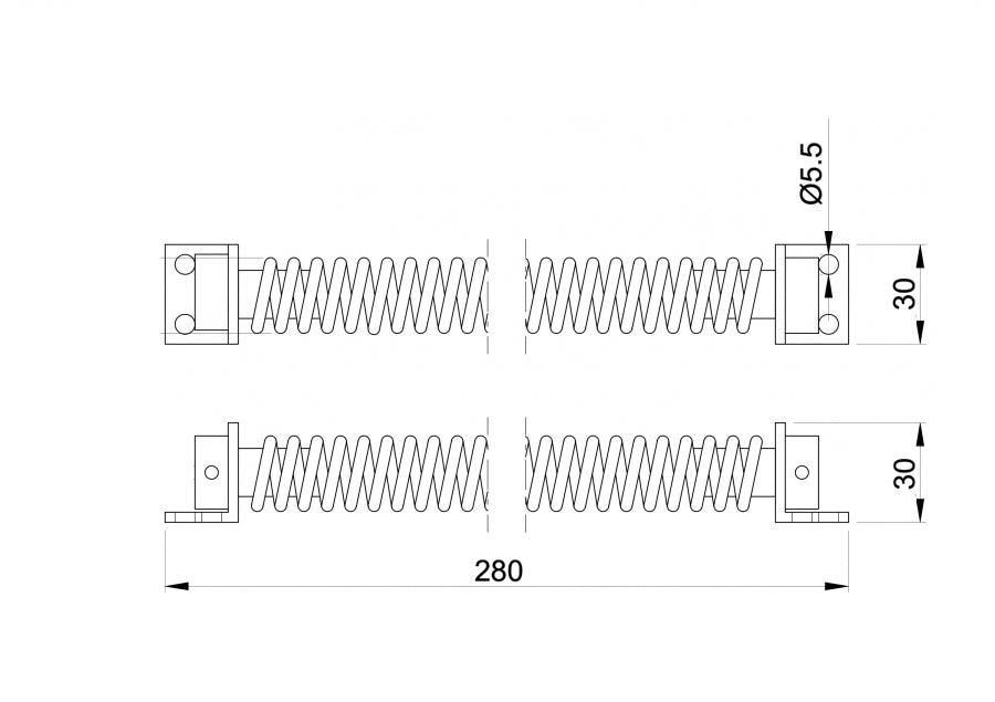 Spring door closer, INOX