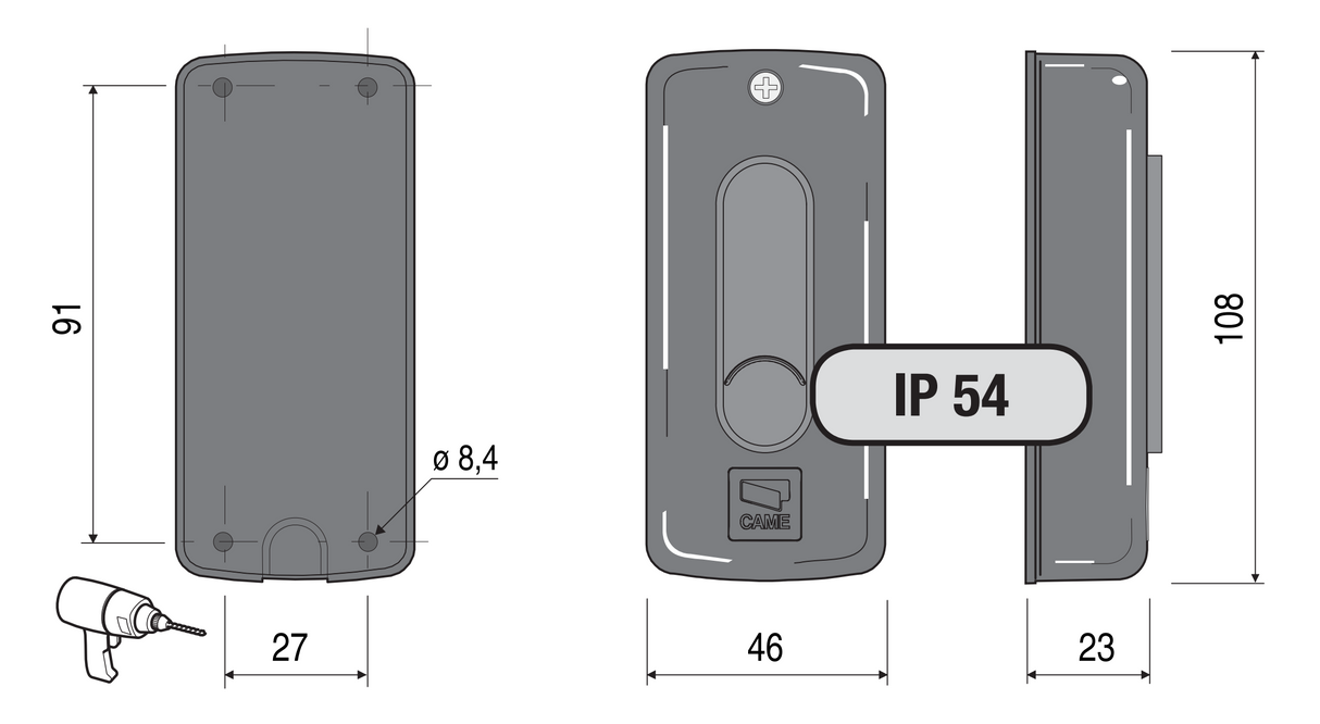 Photocell for plaster montage max. 20m