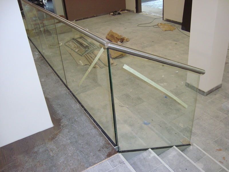 Glass railing, aluminium profile, 2500x1000mm