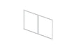 Aluminium double-leaf gate frame, non-welded - Natural - SET