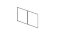 Galvanised double-leaf gate frame, non-welded - Natural - SET